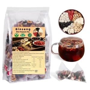 OEM / ODM Five Treasure Ginseng Health Tea Bags 100% Pure High Grade 30 count Low MOQ Custom Blends Natural Energy Vitality