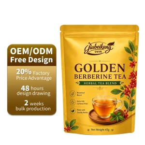 OEM ODM Golden Berberine Herb Tea Advanced Metabolic & Immune Support Uric Acid Dried Fruit Tea Health Tea Bag
