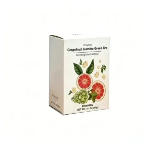 OEM ODM Grapefruit Jasmine Green Tea ISO22000 GMP 20 Bags 40g No Artificial Flavors