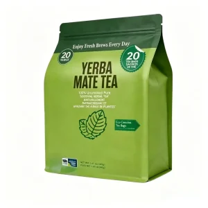 OEM ODM Herbal Tea Yerba Mate Resealable 20 Bags 40g Natural Caffeinated