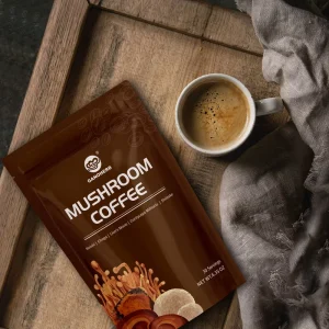 OEM ODM Instant Coffee Blend Mushroom Extract Sugar Free 180g Bag Private Label Black Coffee