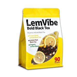 OEM ODM Lemon Black Tea Pure Lemon Infused Black Tea Leaves Eco Packaging Health relaxation