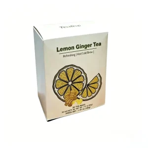 OEM ODM Lemon Ginger Infusion Black Tea Bags HACCP Halal 20 Pyramid Bags 40g Hot Iced Brew Naturally Caffeinated