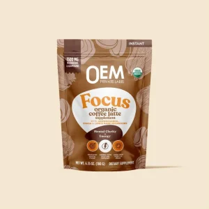 OEM ODM Organic Coffee Latte with 1500mg Mushroom Adaptogen Blend Chaga Lion’s Mane Rhodiola Ashwagandha Mucuna Supplement