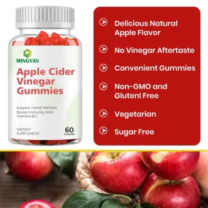 OEM ODM Pure Apple Cider Vinegar Supplement for Digestive Health Apple Cider Vinegar Gummies