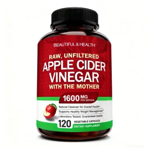 OEM ODM Slimming Apple Cider Vinegar Capsules Weight Loss Management ACV Capsules With Vitamin D3 Zinc Vegan Body Supplement