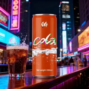 OEM ODM Sugar Free Carbonated Beverage Cola Flavor Sleek 330ml Aluminum Can Packaging Other Flavors Can Be Customized