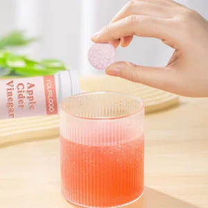 OEM Private Label ACV Slimming Effervescent Tablets with Apple Cider Vinegar Vitamin B6 for Digestive Health and Mood Support