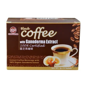 OEM Private Label Gano Cafe 2 in 1 Black Instant Coffee with Ganoderma Reishi Mushroom Powder Factory Supply