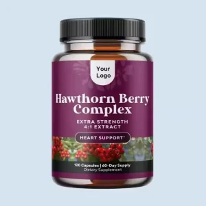 OEM Private Label Hawthorn Berry Leaf Flower Complex Hawthorn 4 1 Extract Capsules Support Digestion Heart Health Adults