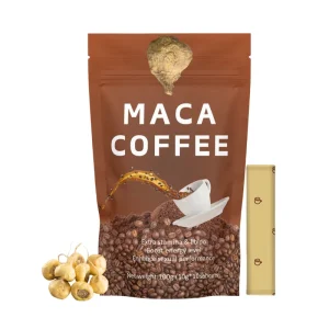 OEM Private Label Sweet Sugar Flavored Power Boost Stamina Sexual Enhance Maca Extract Instant Black Coffee in Bag
