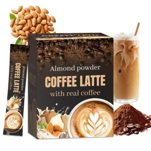 OEM Private Labeled Cafe Style Instant Coffee Beverage Mix Hot or Iced Coffee Latte with Almond Powder