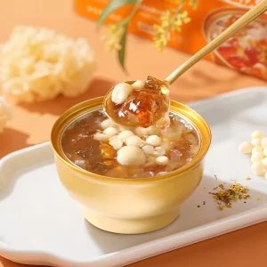 OEM Sweet Osmanthus Fox Nut Peach Gum Dessert Beauty and Skin Health Ready to Eat Sweet Soup Custom OEM Production