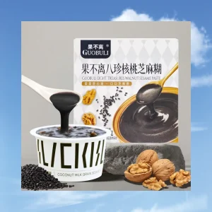 Oem Chinese Traditional Eight Treasure High Nutritious Instant Cereal Walnut & Black Sesame Porridge in Box for Adults Children