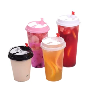 Oem Gobelet En Plastique Bubble Tea 12 16 20 22 24 Oz Plastic Cup with Lid and Fork Fruit Milk PP Plastic Injection Boba Cups