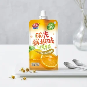 Orange Flavor QinQin 300g Sippable Jelly Fruit Flavor Packaged in Bag Factory Direct Sales