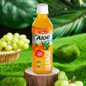 Orange Flavor Soft Drinks Aloe Vera Drink with Pulp