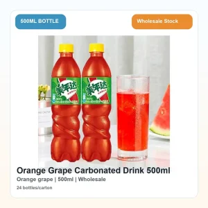 Orange Grape Flavor Carbonated Soft Drink 500ml Bottled Soda