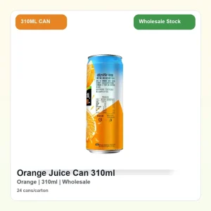 Orange Juice Drink 310ml Canned Fruit Beverage 24 Cans
