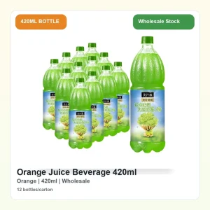 Orange Juice Drink 420ml Fruit Flavor Beverage 12 Bottles