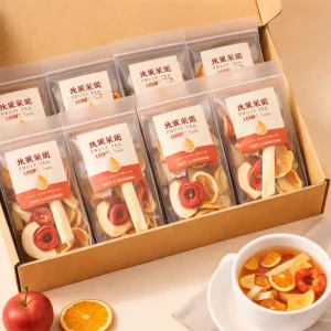 Organic Adult Weight Management Herbal Tea Bag Apple Red Date Hawthorn For Digestive Health Energy Metabolism Support 30 Bags