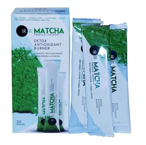 Organic Fresh Steamed Matcha Green Tea Powder 100% Unsweetened Japanese Flavored 20 Single Serve Cup Packets