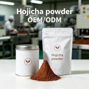 Organic Instant Hojicha Steamed Green Tea Powder Health Slimming Tea with USDA EU Certified Packaging in Bags & Boxes