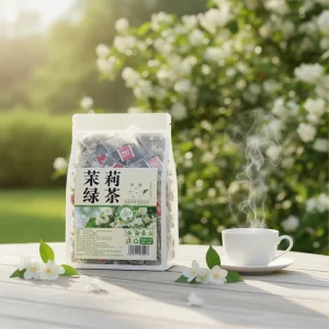 Organic Jasmine Black Tea Pyramidal Teabag ISO Certified 160g Pure Natural With Fresh Flowers