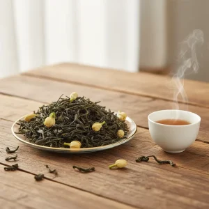 Organic Jasmine Blooming Tea Bombed Loose Leaf Hair Softening 300g Bag