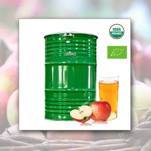 Organic Natural Sugar Free Sterilized Apple Juice Concentrate Filtered 220L Iron Drum Packaged in Bulk