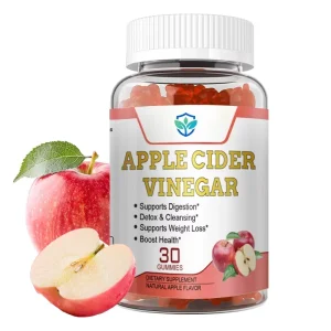 Organic Vegan Natural Apple Cider Vinegar B12 Folate Gummies for Energy Digestion Immunity Gut Health Skin Brightening Adult