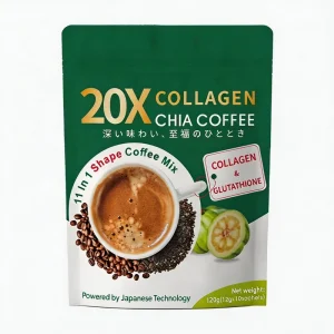 Original Collagen Coffee with Sweet Taste Chocolate Flavor Slimming Powder in Bottle Packaging 10 Bags