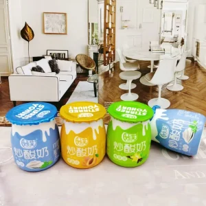 Original Vanilla Peach Flavor Fruity Yogurt Pudding Stir Fried Jelly Snack Kid Friendly Cup
