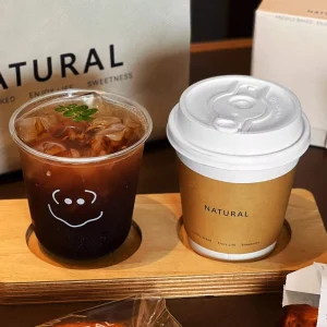 PET Cups for Iced Latte & Americano Cafe Disposable Plastic Drink Cups