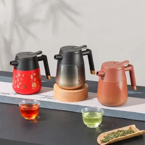 PINKAH 620Ml Double Wall Vacuum Insulated Stainless Steel Thermal Tea Pot with Handle