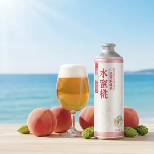 Peach Chinese Craft Beer Light 1L Can 6 Piece Bottle Party Restaurants Bars 3.3% Low Alcohol Fruit Style Pasteurised
