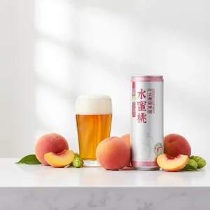 Peach Chinese Craft Hybrid Lager Beer 1L Bottle & Can Party Restaurant Bars Hotels Unique Taste Low Alcohol Beverage