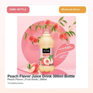 Peach Flavor Juice Drink 300ml Fruit Beverage 12 Bottles China Beverage
