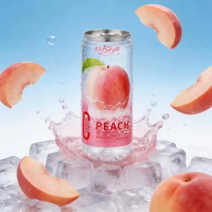 Peach Flavoured Sparkling Water Zero Sugar Soda Drink Carbonated Beverage Private Label OEM ODM Manufacturer