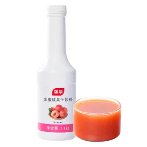 Peach Jam Fruit Pulp Puree Bubble Tea Ingredients Peach Syrup with Granule