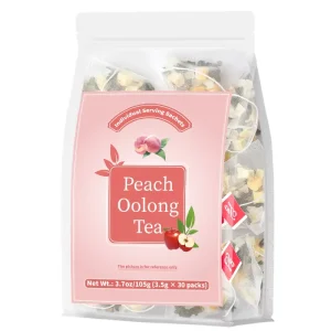 Peach Oolong Natural Detoxification and Beauty Tea for Women to Improve Dark Skin and Enhance Gloss Natural Flavor Tea 30 Pack