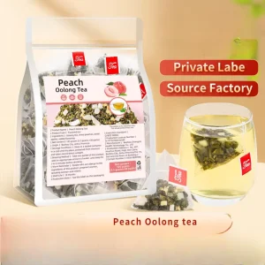 Peach Oolong Tea Bags Natural Fruit Flavored Pyramid Tea Bags OEM Private Label Peach Oolong Tea From Source Factory