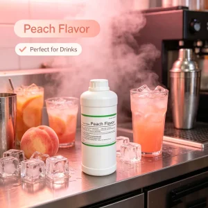 Peach Sweet Flavor Essence Water Soluble Liquid for Bubble Tea Fruit Juice Carbonated Beverage Production Line