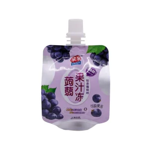 Penguin Spout Pouch Light Aromatic Grape Konjac Juice Jelly Milk Beverage Food Grade Side Gusset Bag Gravure Food Packaging
