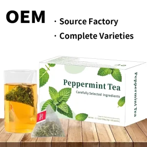 Peppermint Leaf Herbal Tea Bags Cross border OEM Not Domestic Sale 2g X 30 Packs Hot Brew Boxed Anhui 18 Months Shelf