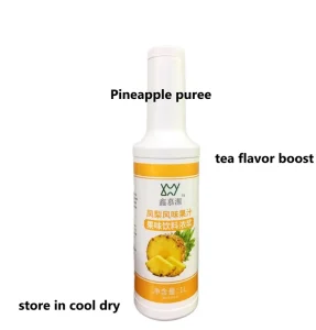 Pineapple Jam Milk Tea Ingredients Pearl Powder Syrup and Fruit Juice to Make Milk Tea 1L Bottle