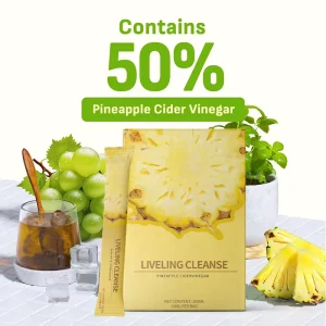 Pineapple Peach Cider Vinegar Detox Drink With Probiotics Flavor Good for Diet