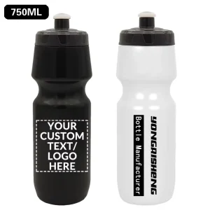Plastic 720ml Sports Water Bottle Food Grade BPA Free Eco-Friendly Squeeze Water Bottle for Camping and Cycling