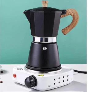 Portable 150ml Italian Aluminum Moka Pot 3 Cups Stovetop Espresso Brewer Cafe Brewer Percolator Metal Espresso Coffee Maker