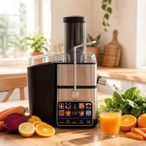 Powerful Electric Centrifugal Juicer 2L Capacity Stainless Steel Multifunctional Juice Machine for Home Use
